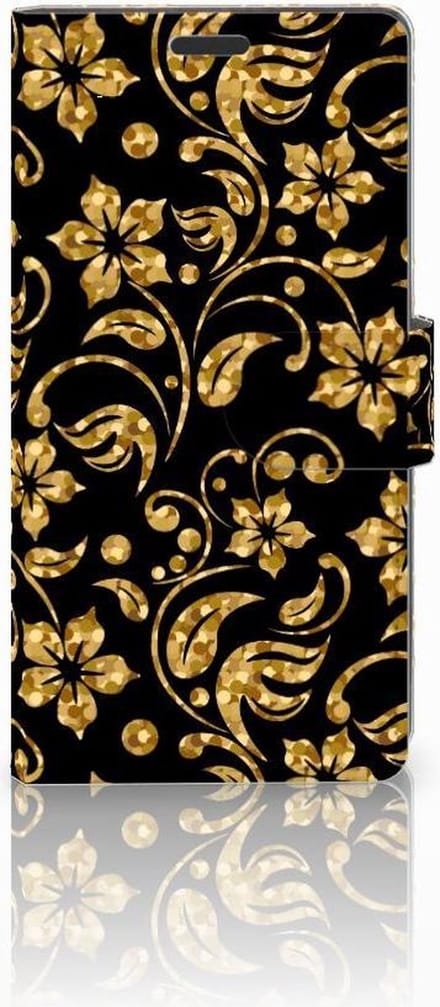 Sony Xperia Z3 Hoesje Gouden Bloemen