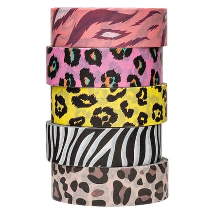 Colorations Washi Tape dieren patronen 5 rollen decoratie 5 meter.