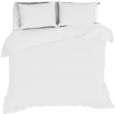 Moodit Dekbedovertrek Basil White - Lits Jumeaux - 240 x 220 cm - Katoen