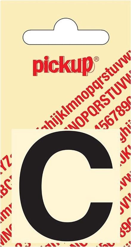Pickup plakletter Helvetica 40 mm - zwart C