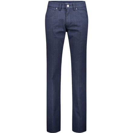 Gardeur Broek Bill Wool-Look Soft Touch Check Marine / male