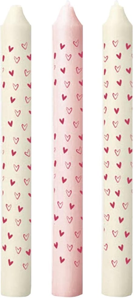 Ideas 4 Seasons - Gepimpte Kaarsen Hart Set van 3