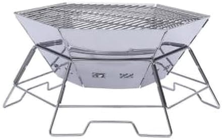 Draagbare BBQ Vuurkorf en Grill voor Camping, Tuin en Terras