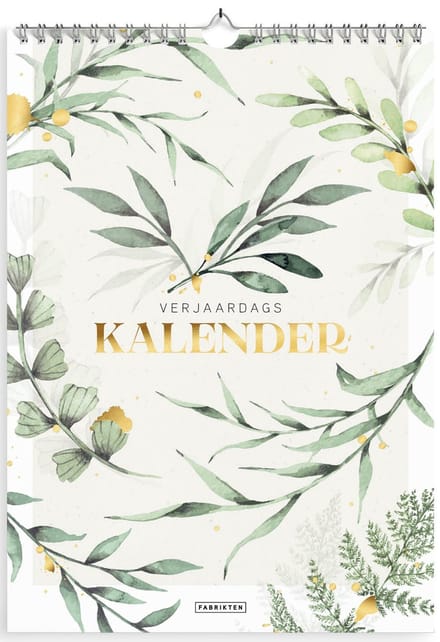 Fabrikten Verjaardagskalender Botanisch Goud - A4 - Groen