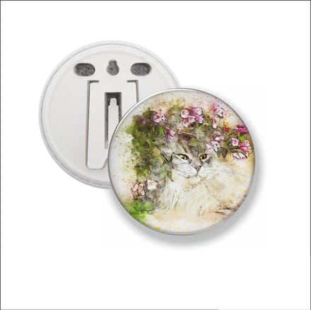 Button Met Clip - Kat