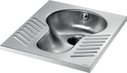 Hurktoilet SHA XS 1 sproeikop+hevel RVS 304 mat