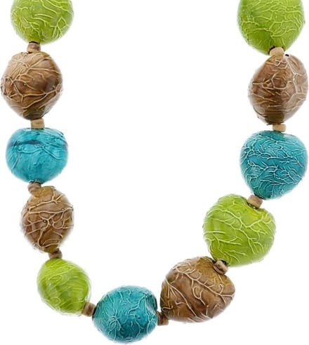 Behave - Lange ketting met multi-color kralen - 80 cm