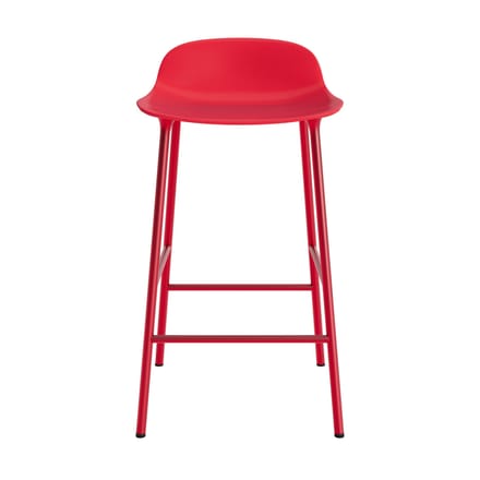 Normann Copenhagen Form barkruk met metalen frame - NormannCopenhagenFormBrightRed - 65 cm