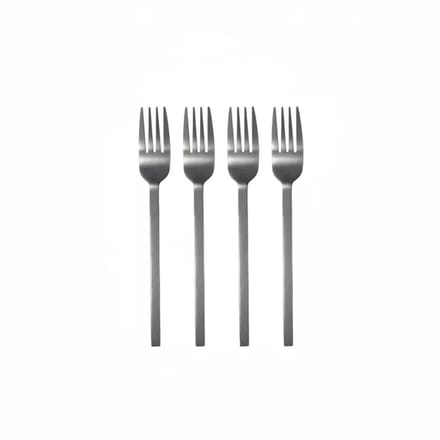 Leeff Vorkjes Charlot set-van-4 RVS zilver
