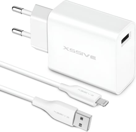 USB Adapter met Lightning Kabel 1 Meter - Geschikt voor Apple iPhone 14 en ouder, AirPods - Oplader met Kabel