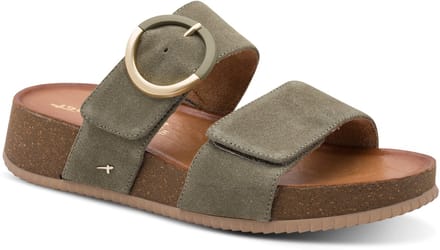 Tamaris Comfort Essentials Dames Slippers - SAGE GROEN SUEDE