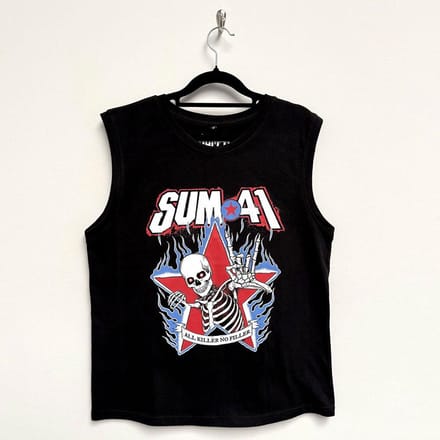 Sum 41 - All Killer No Filler Skeleton Tanktop - L - Zwart