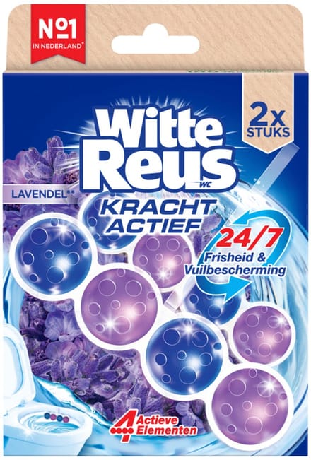 Witte Reus Toiletblok Kracht Actief Lavendel 2 stuks
