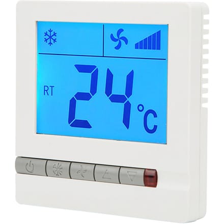 LCD Digitale Thermostaat Vertraging Compressor Bescherming Ventilatorkonvector Temperatuurregelaar blue