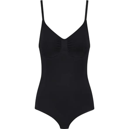 Bye Bra Soft Touch Seamless Bodysuit Ultra Low back, Black, L