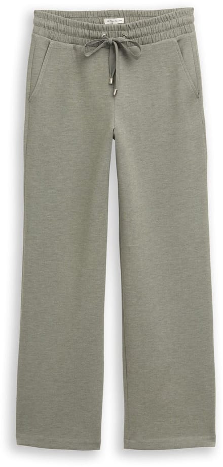 Tom Tailor - Rechte scuba broek - Maat 42/30 - cloudy green melange