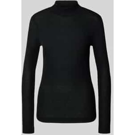 Shirt met lange mouwen van viscosemix met opstaande kraag