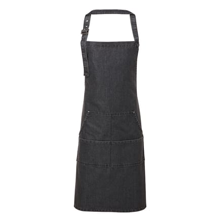 Premier Unisex Volwassenenschort met zakken (Zwarte denim)