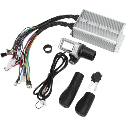 Elektrische Fiets Controller Kit 36V 48V 1500W Elektrische Fiets Controller LCD Display Snelheidsregeling black