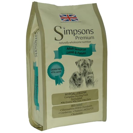 Simpsons Premium Sensitive Adult - Lam & Aardappel Hondenvoer - 2 kg