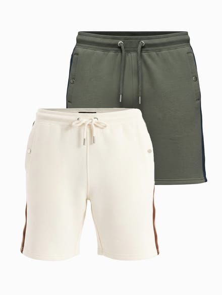 OMBRE Set - Katoen - Gestreept Groen, Crème M