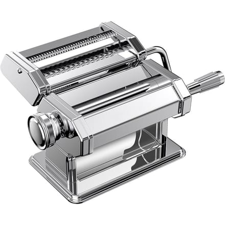 Handmatige Pastamachine met 6 Instelbare Dikte-instellingen 2-in-1 Noodlemaker voor Spaghetti zilver