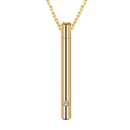 Fako Bijoux® - Ketting - Ashanger / Assieraad - Koker - Ultra - Goudkleurig