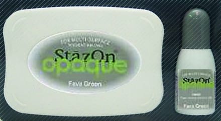 Inktkussen Stazon + Navulling, Fava green (1 st)