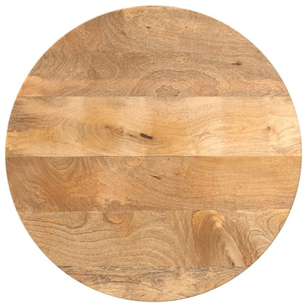 vidaXL - Tafelblad - rond - Ø - 60x3,8 - cm - massief - ruw - mangohout