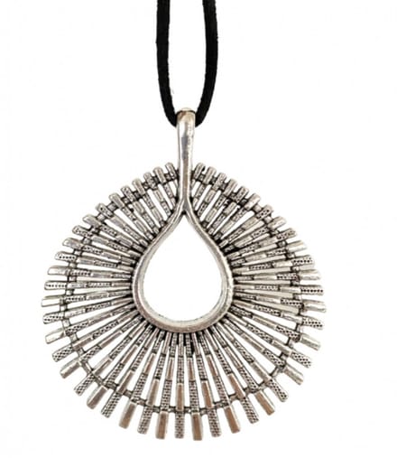 Ketting- Waaier- Metaal- Zilverkleur- Verstelbaar - Charme Bijoux