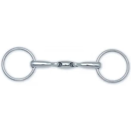 2-rings gebogen paardenbit met dubbele pauze HFI