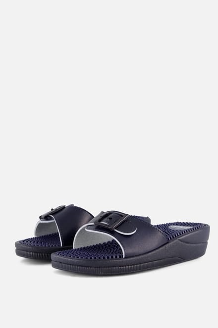 Scholl Slippers New Massage PVC Vrouwen - Marineblauw