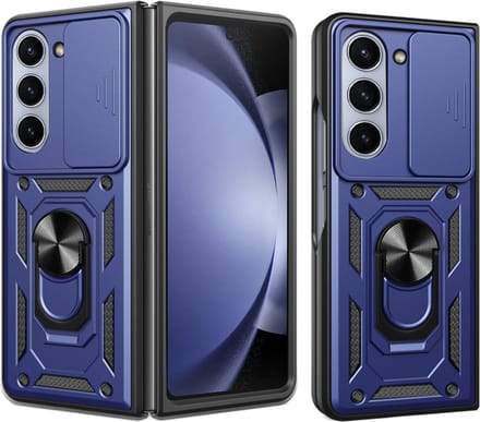Hoesje geschikt voor Samsung Galaxy Z Fold 6 - Techsuit Camshield Back Cover - Blauw