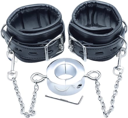 Black Label - Stainless Steel Ballstretcher w. Ankle Restraints