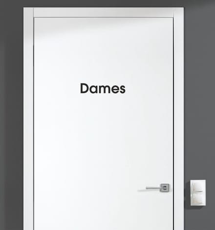 Deursticker - Dames - Zwart 13x3