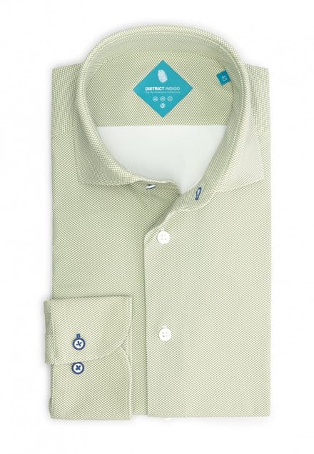 District Indigo Performance Overhemd Print Green (7.21.025.750 - 374)