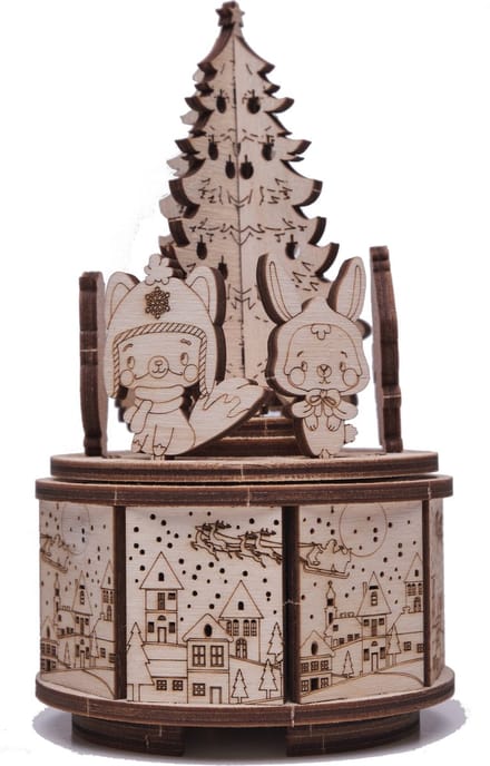 Wood Trick Christmas Dance - Houten Modelbouw - Muziekdoos