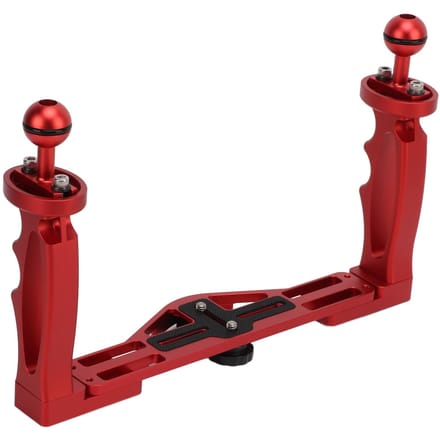 Dubbele Handheld Tray Stabilisator Rig Duiken Onderwater DSLR Camera Behuizingen Tray voor Sony brown