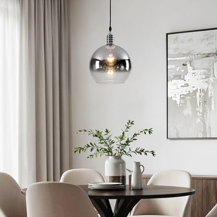 Design hanglamp met smoke glas spiegelbol - London