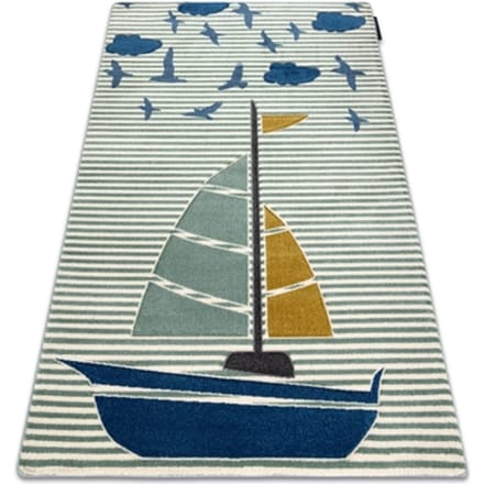 Kleden Rugsx Tapijt PETIT SAIL Boot , ZEILBOOT groen 240x330 cm