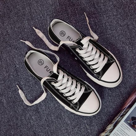 Chun Fubu A01 Basic Evergreen Canvas Schoenen Dames Vulcanized Rubber Schoenen Student Stoffen Schoenen Lage Pumps 40 black