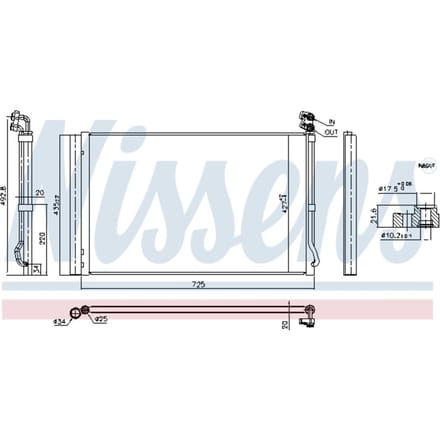 Condensator, airconditioning NISSENS 941226