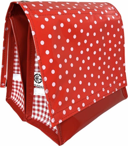 Du Baj Mexi Kidz - Dubbele Kinderfietstas - 21 l - Polka Red
