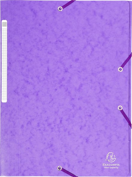 Exacompta 25x Elastomap Maxi capacity in glanskarton 425gm2 - A4 - Purper - 17115H