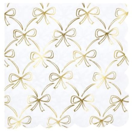 Meri meri kerst grote servetten gouden strik