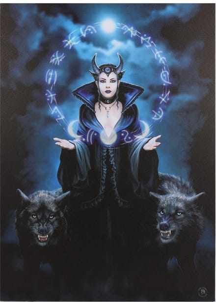 Something Different Canvas afbeelding 50x70cm Moon Witch by Anne Stokes Multicolours