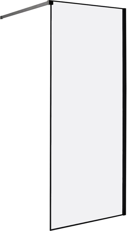 WASPAM - Douchescherm - Zwart - 80 x 190 cm - Veiligheidsglas