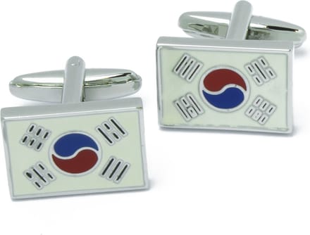 Manchetknopen - Zuid Koreaanse Vlag Zuid Korea