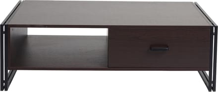 Salontafel MCW-A27, bijzettafel woonkamertafel, 41x120x60cm 3D structuur, metaal MDF ~ donkerbruin