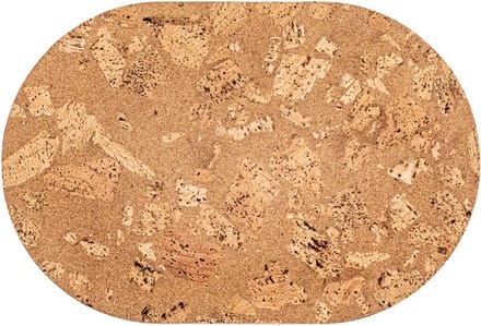 ZICZAC - Placemat - QUERCO - 100% kurk - Vlek- en waterafstotend - Ovaal - 45x30 cm - Rock - SET/2